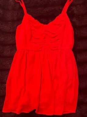 torrid Bright Orange Ruched Spaghetti-Strap Tank